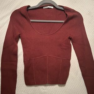 A&F size small burnt orange cropped sweater